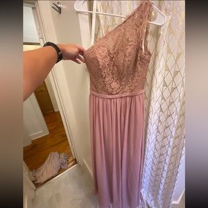 Azazie bridesmaid dress in dusty rose